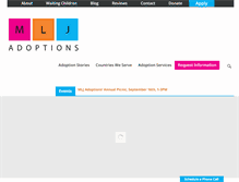 Tablet Screenshot of mljadoptions.com